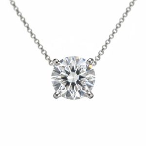 שרשרת סוליטר יהלום מעבדה מזהב 14K