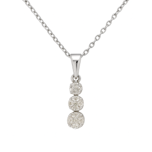 שרשרת משובצת יהלומים טבעיים מזהב 14K