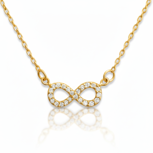 שרשרת משובצת יהלומים טבעיים מזהב 14K