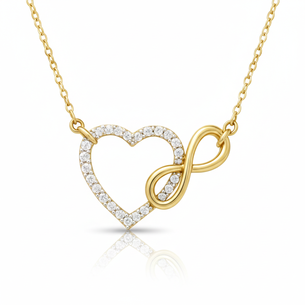 שרשרת משובצת יהלומים טבעיים מזהב 14K