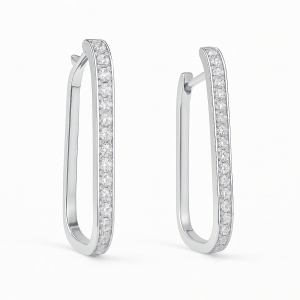 עגילים משובצים יהלומים טבעיים מזהב 14K