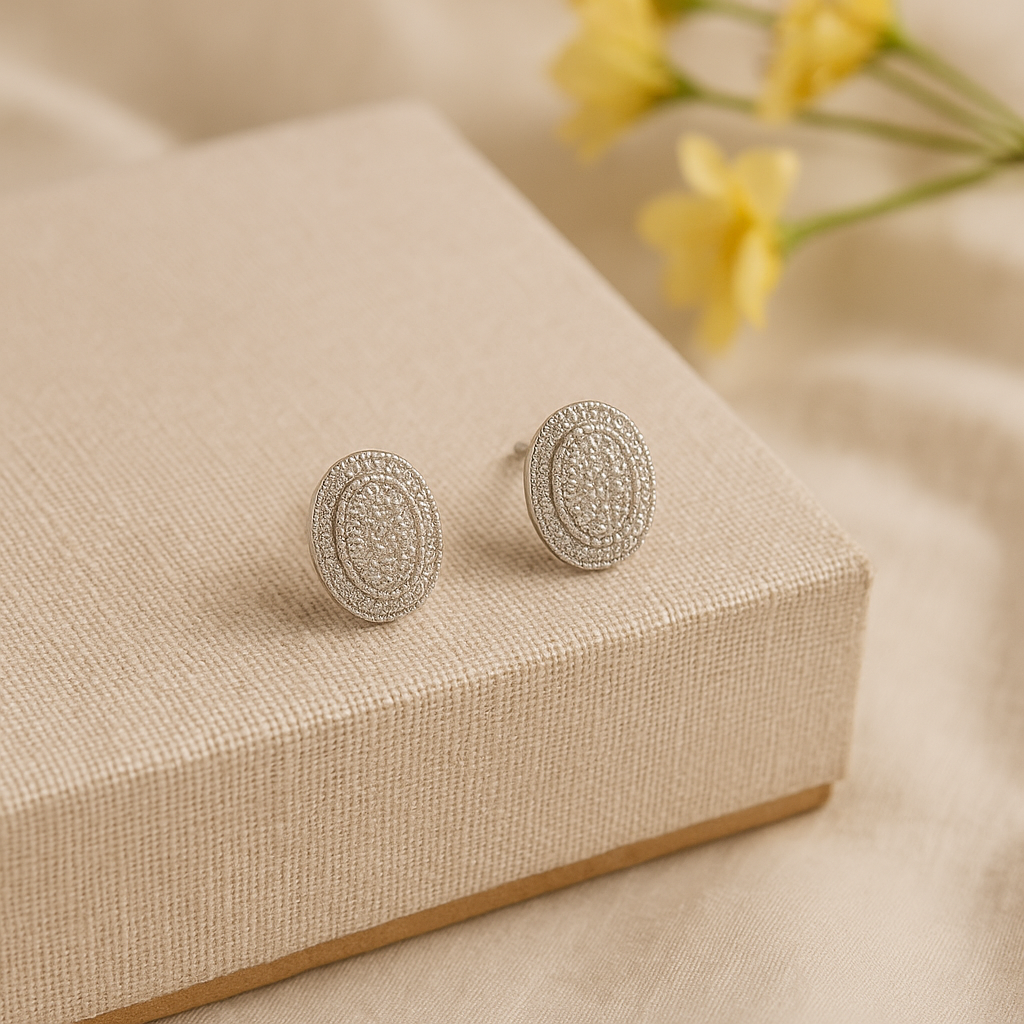 עגילים משובצים יהלומים טבעיים מזהב 14K – תמונה 3